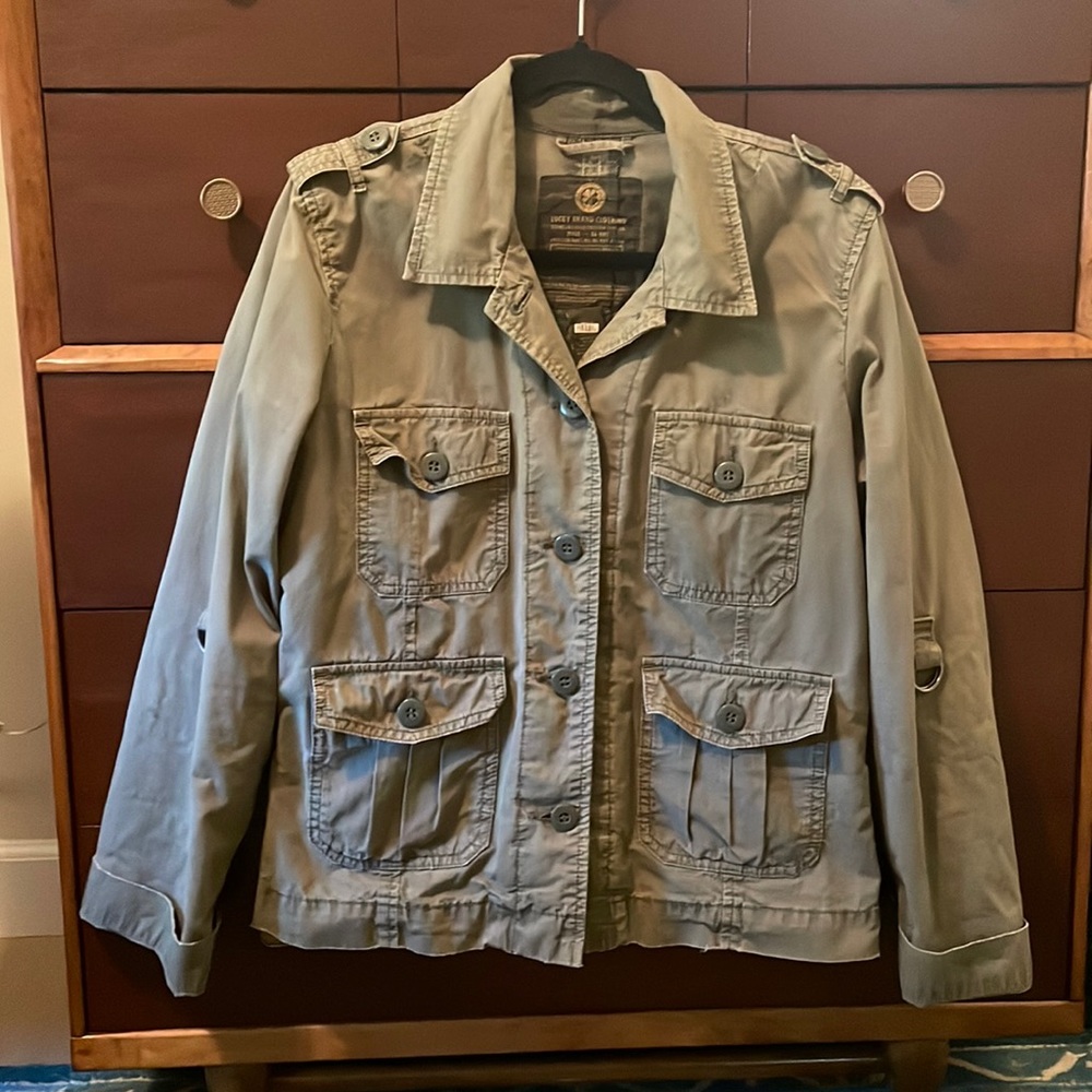 Lucky Brand Distressed Army Jacket